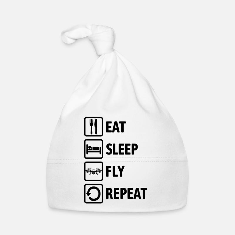 Eat Sleep Fly Repeat - Drone Fly Drone Pilot Organic Baby Cap