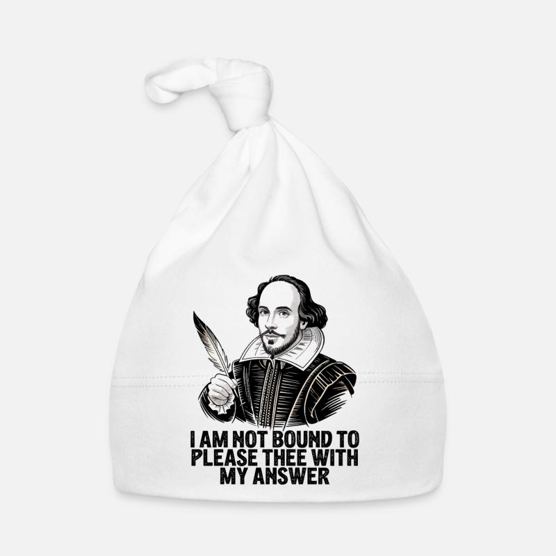 William Shakespeare Please Thee With My Answer Organic Baby Cap