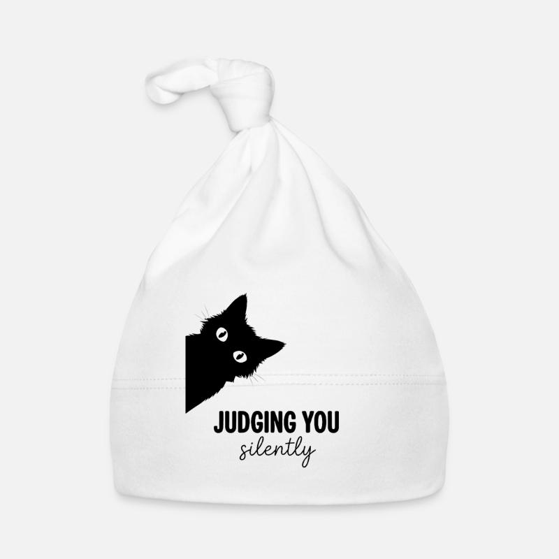 Judging You Silently Corner Cat Eyes Organic Baby Cap