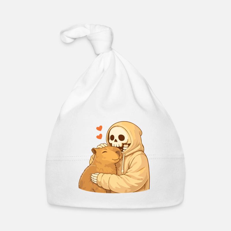 Squelette Douillet avec Capybara – Sécurité Bonnet bio Bébé
