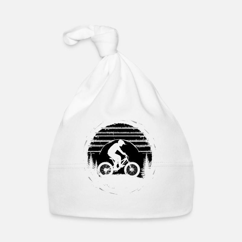 Mountain biking illustration Organic Baby Cap
