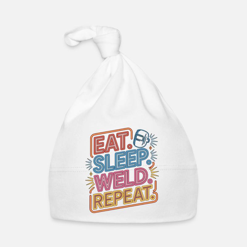 Welder Eat Sleep Weld Repeat Welding Fabrication Organic Baby Cap