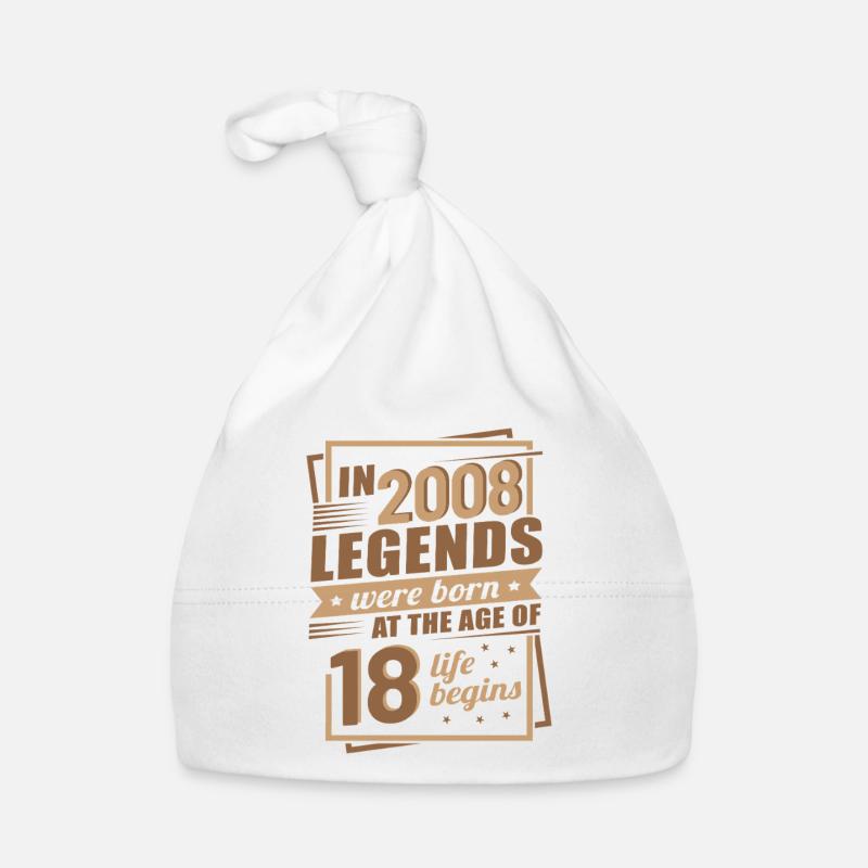 18e anniversaire Vintage Legends Rétro Modern Bonnet bio Bébé