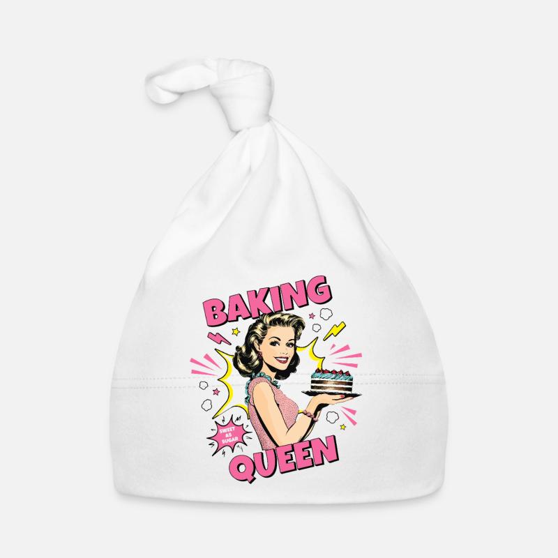 Baking Cake Baking Queen Baking Fairy Baker Pop Art Organic Baby Cap