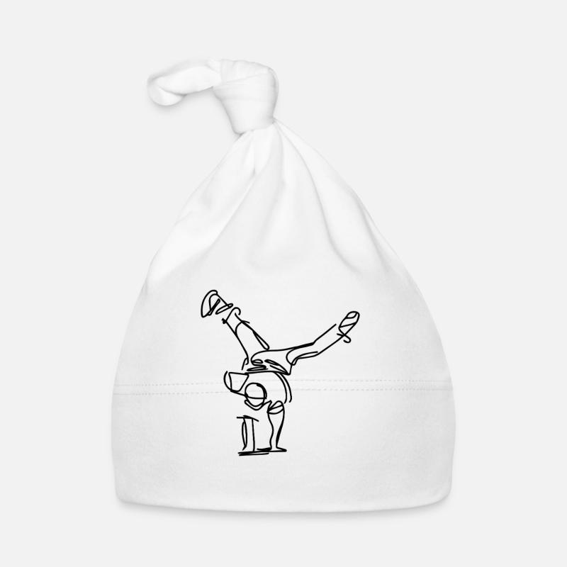 Breakdancer Sketch Organic Baby Cap