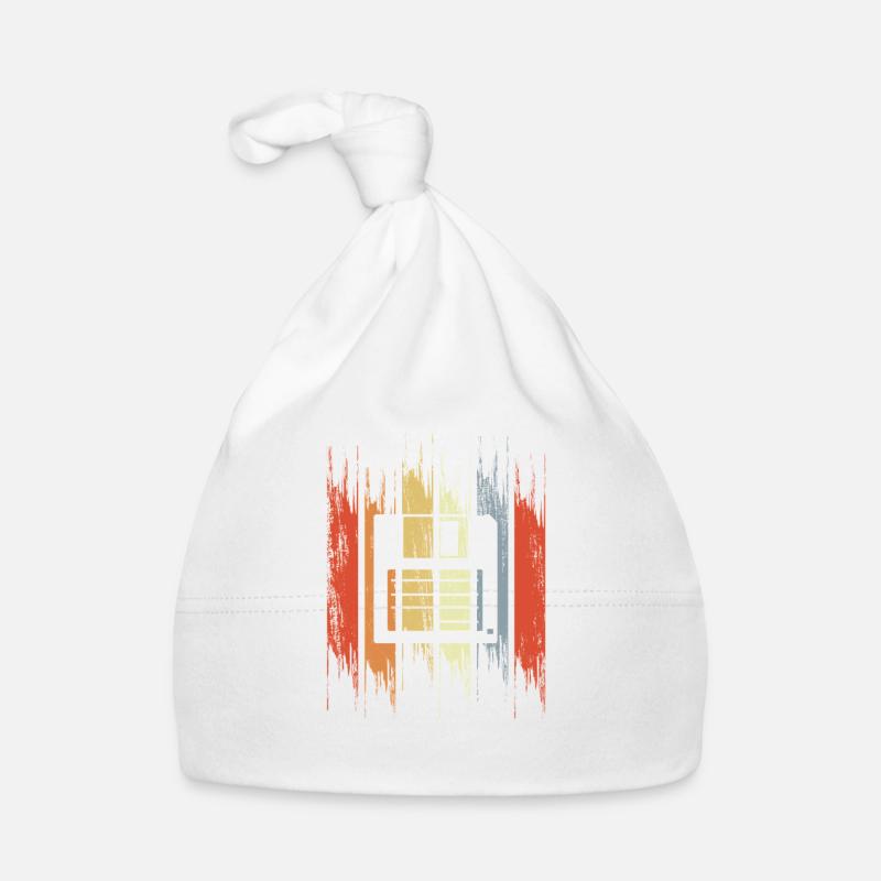Retro Floppy Disk Organic Baby Cap