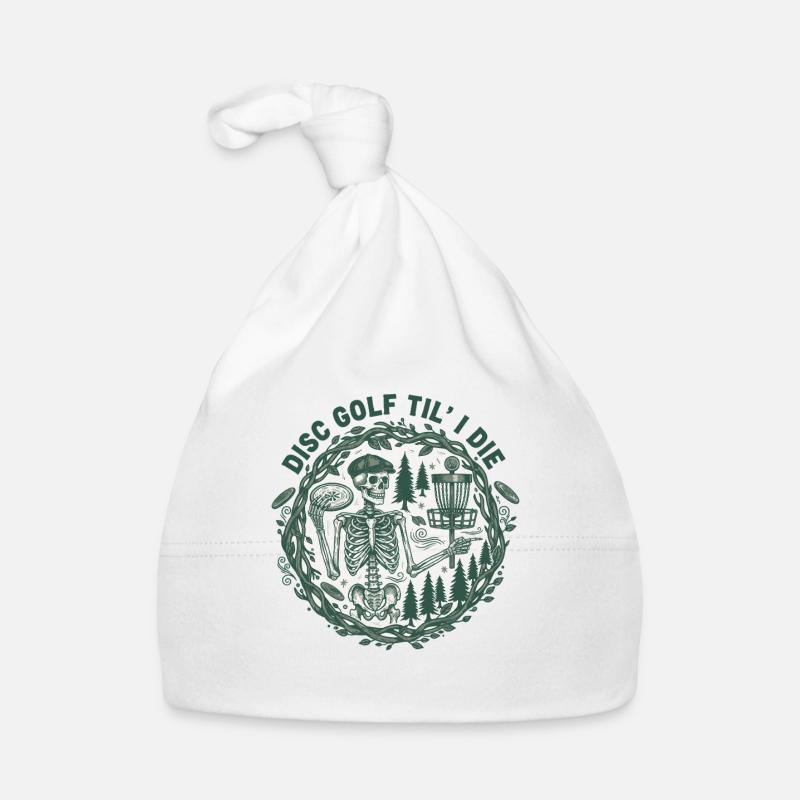 Disc Golf jusqu’à la mort Panier drôle de disc golfeur Bonnet bio Bébé