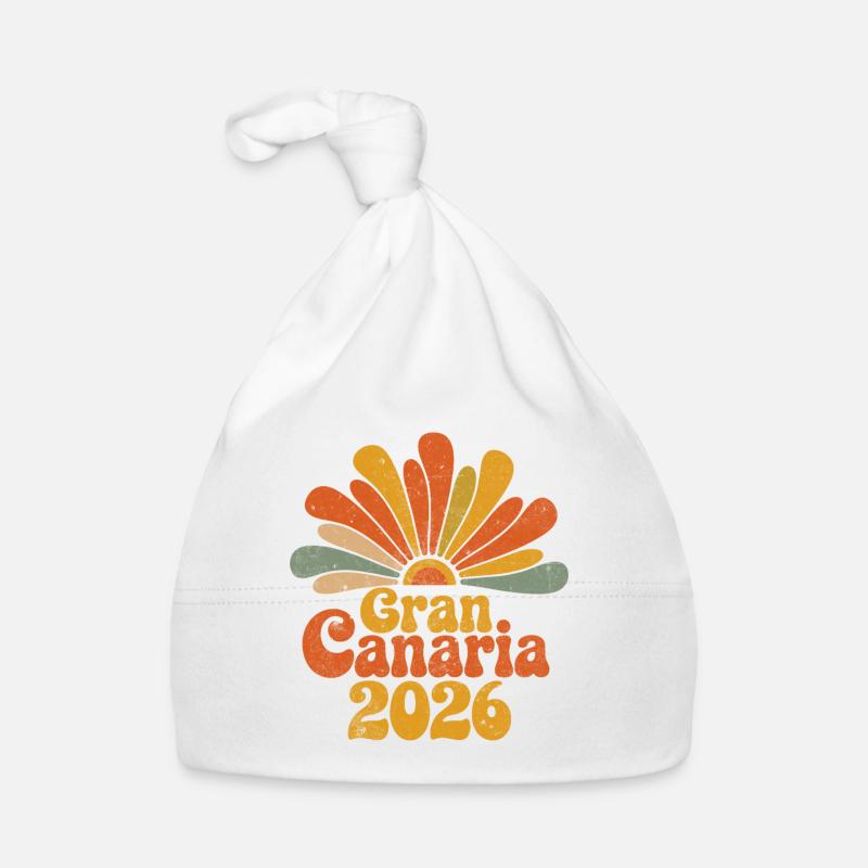 Gran Canaria 2026 Coucher de soleil rétro Bonnet bio Bébé
