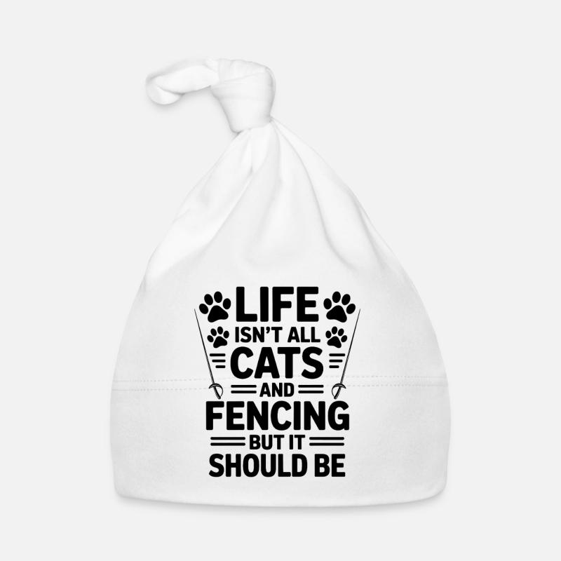 Fechten Sprüche Katzen Lustiges Fechten Geschenk Baby Bio-Mütze