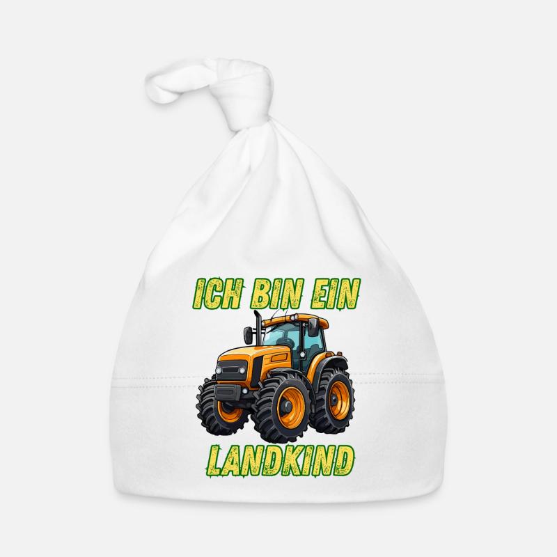 Traktor Design - Ich bin ein Landkind Baby Bio-Mütze