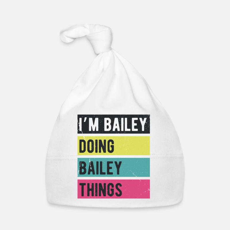Ich bin Bailey und mache Bailey Things Retro Colors Baby Bio-Mütze