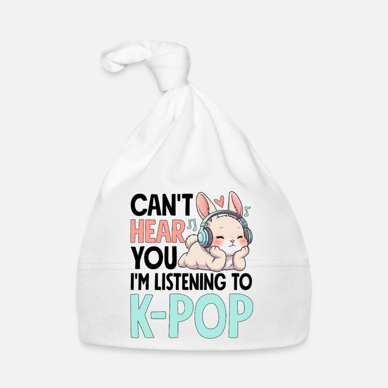 Je ne t’entends pas en écoutant de la K-Pop Bonnet bio Bébé