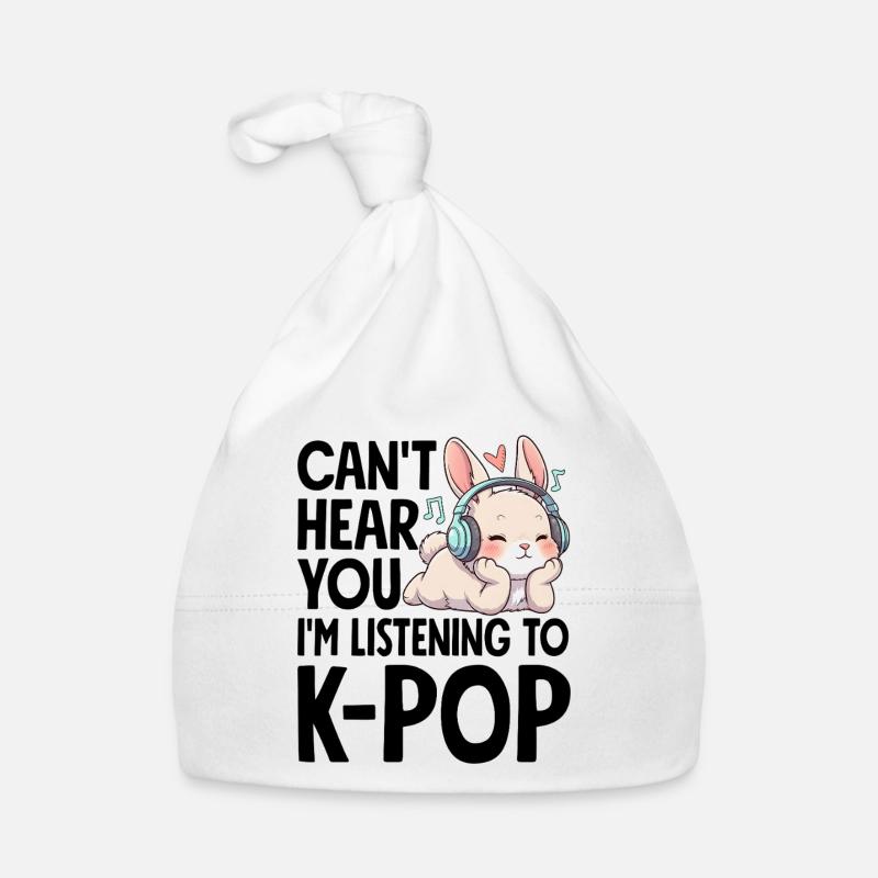 Je ne t’entends pas en écoutant de la K-Pop Bonnet bio Bébé