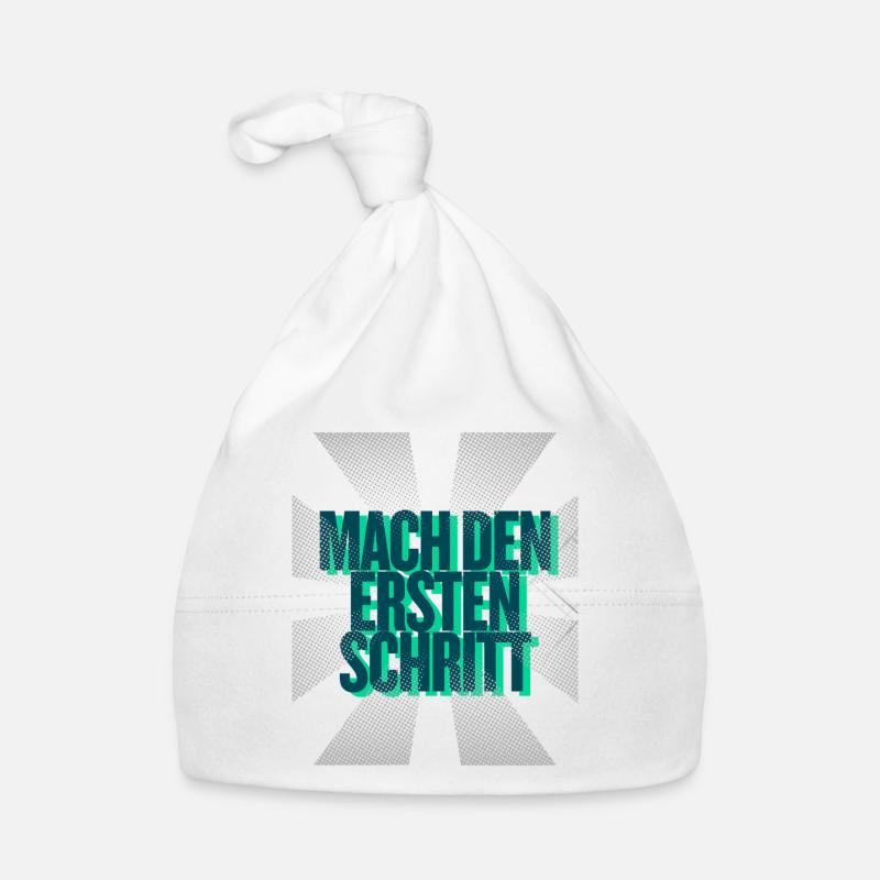 Mach den ersten Schritt – Mut Statement Baby Bio-Mütze
