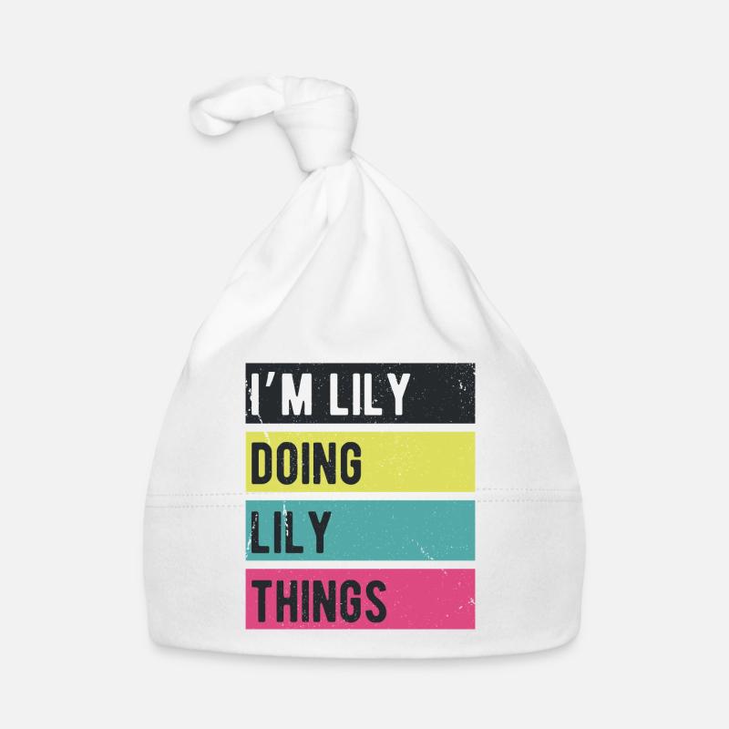I’m Lily Doing Lily Things Retro Colors Organic Baby Cap