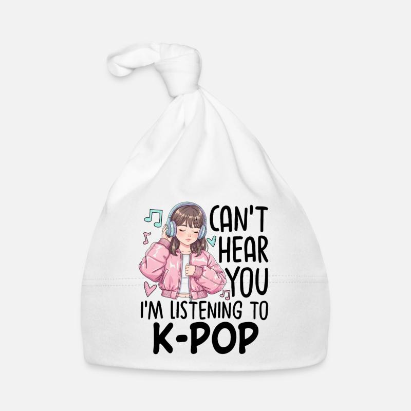Je ne t’entends pas en écoutant de la K-Pop Bonnet bio Bébé