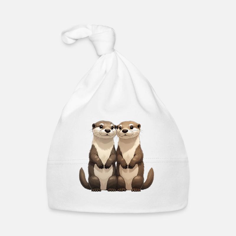 Deux mignons suricates Bonnet bio Bébé