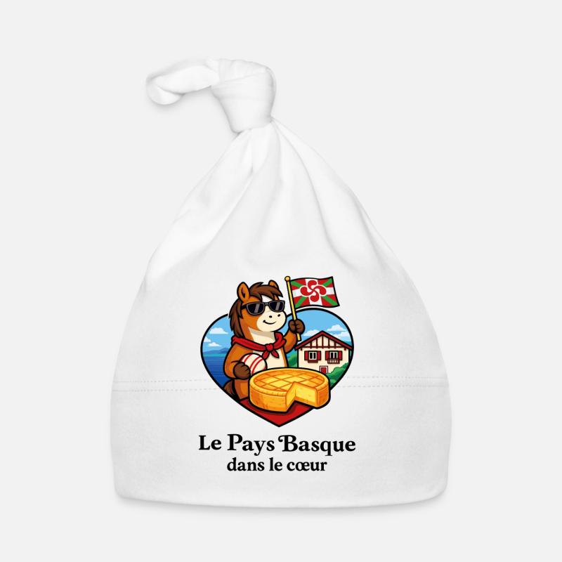 Pays Basque dans le Cœur Pottok Gâteau Basque Bonnet bio Bébé