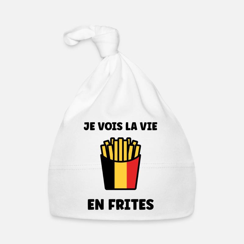 Frites Belges Drapeau Graphic Bonnet bio Bébé