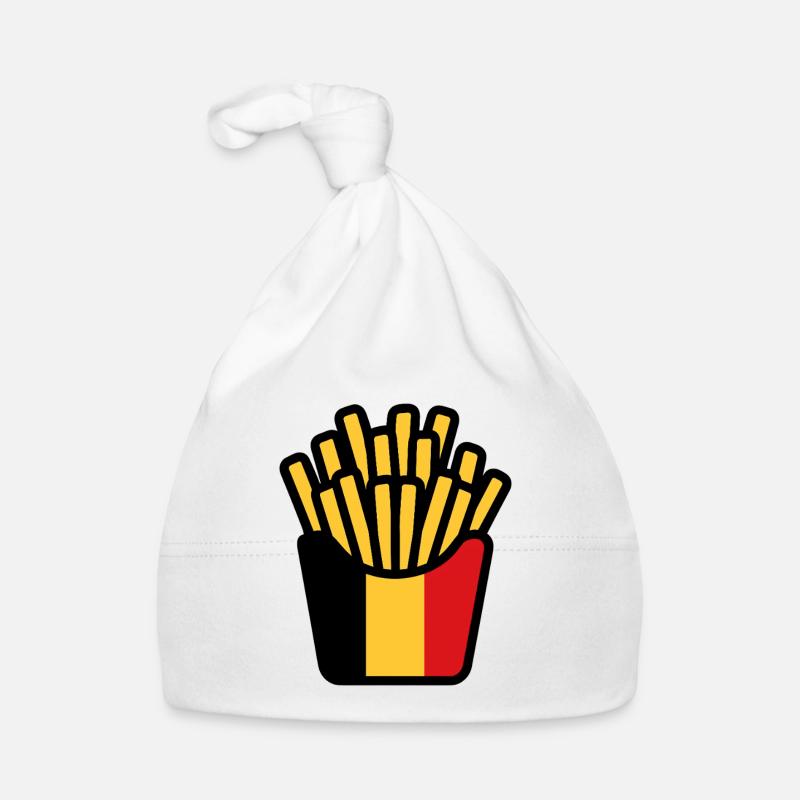 Frites Pop Art Jaune Rouge Bonnet bio Bébé