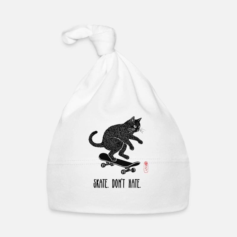 Skate, Don't Hate Kitten Organic Baby Cap