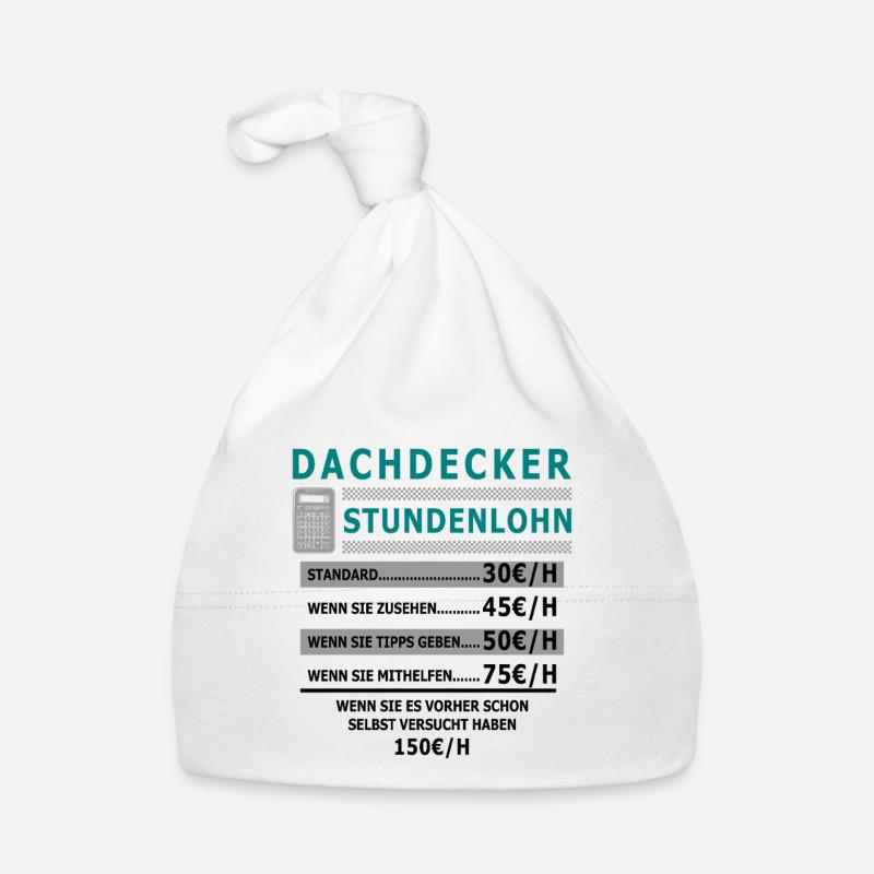 Dachdecker Stundenlohn Baby Bio-Mütze