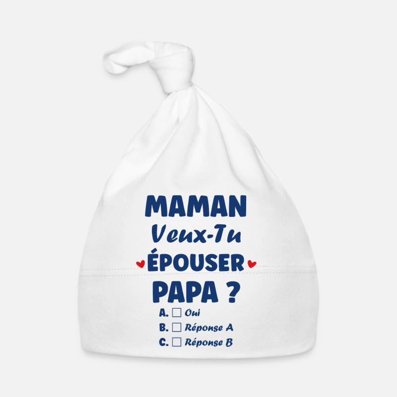Mama, willst du Papa heiraten? Baby Bio-Mütze