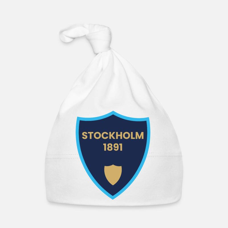 Stockholm 1891 Shield Design Organic Baby Cap