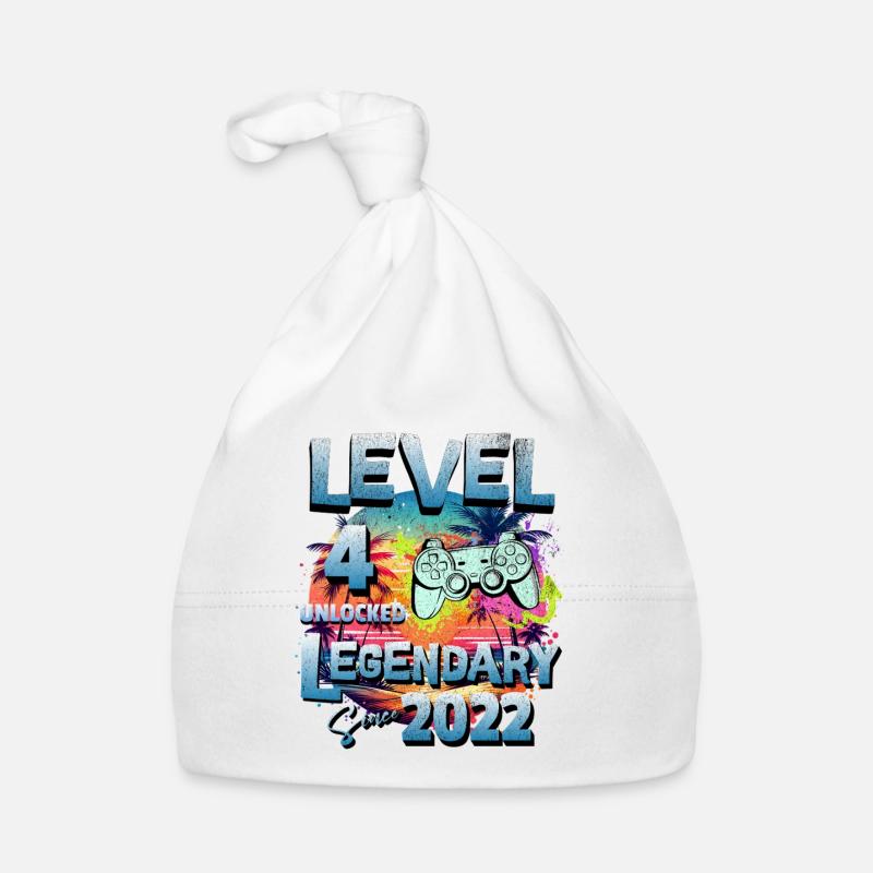 Level 4 Jahre Freigeschaltet seit 2022 Geburtstag Baby Bio-Mütze