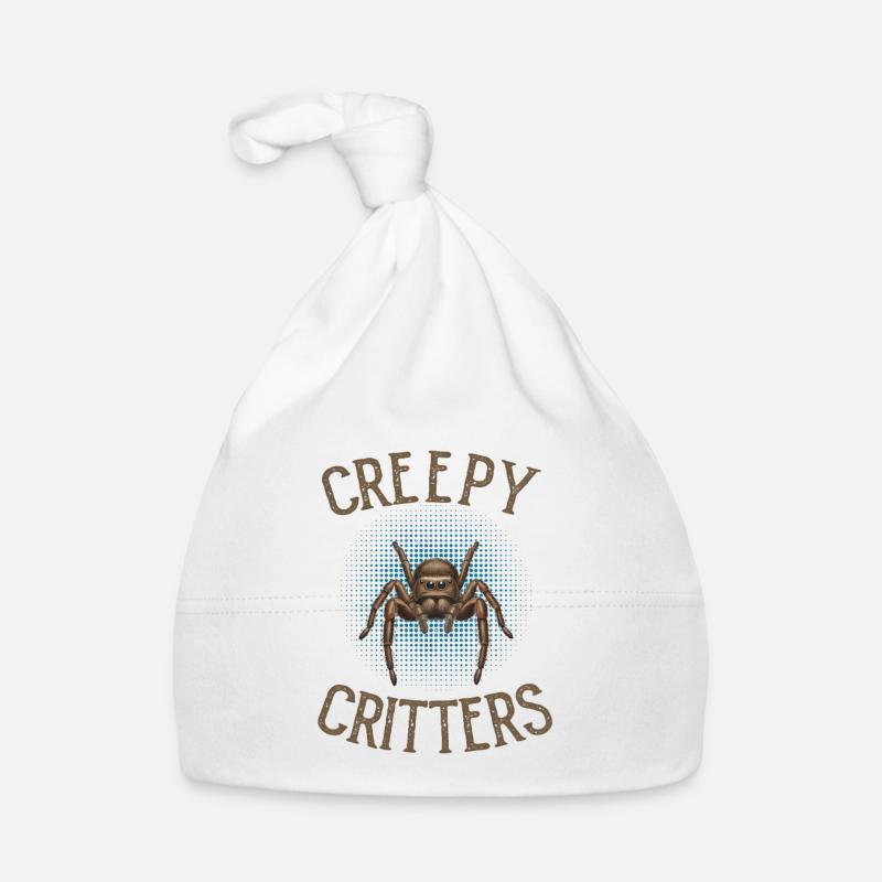 Créatures effrayantes – Araignée sauteuse réaliste Bonnet bio Bébé