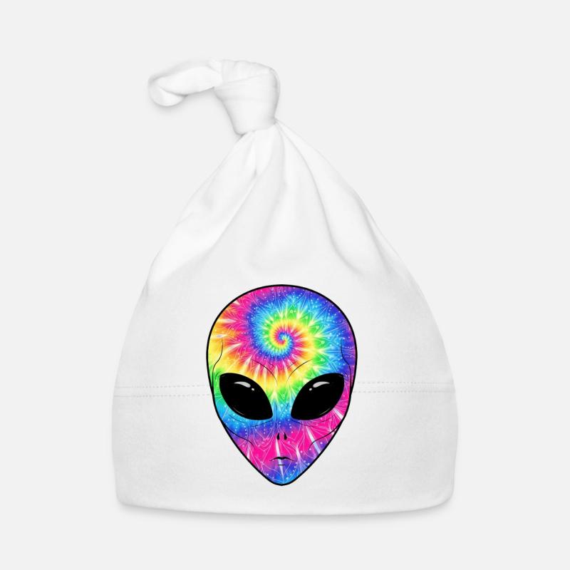 Visage d’extraterrestre TieDye Psychédélique Bonnet bio Bébé