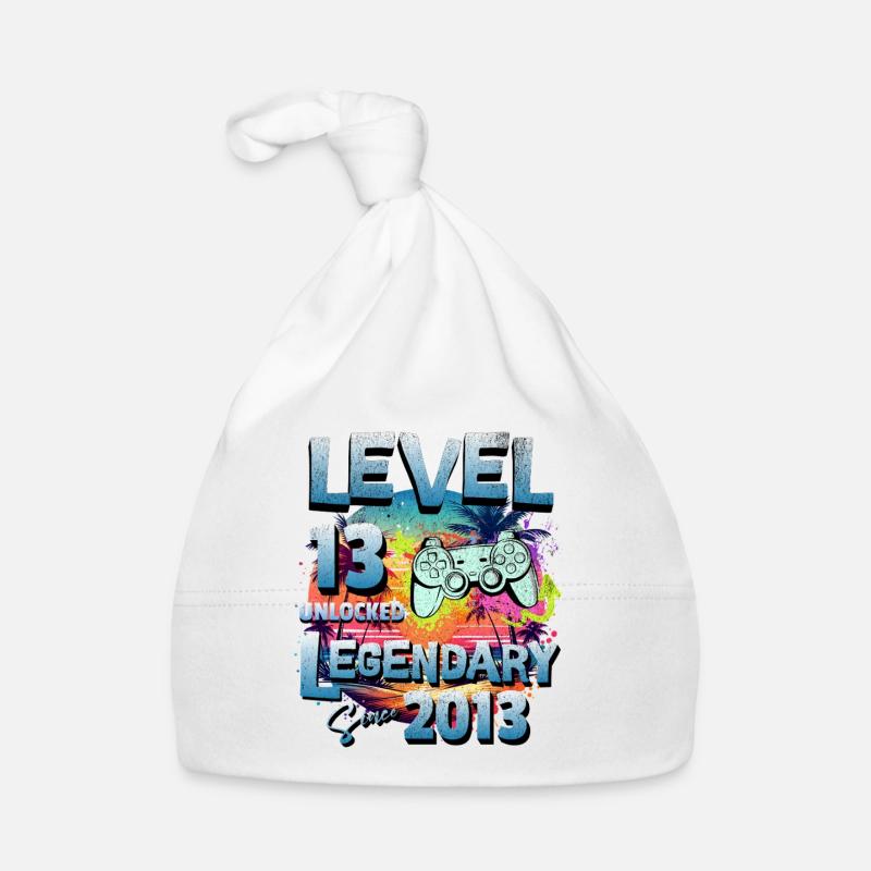 Level 13 Year olds Unlocked since 2013 Birthday Organic Baby Cap