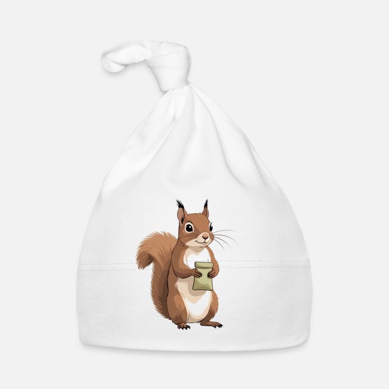 Eichhörnchen mit Beutel Baby Bio-Mütze