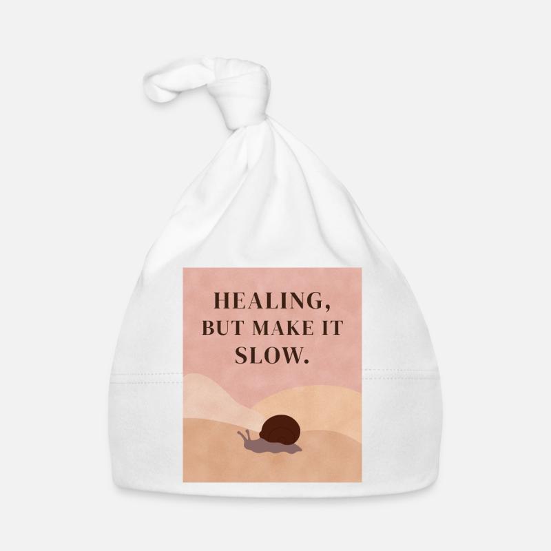Healing, but make it slow Baby Bio-Mütze
