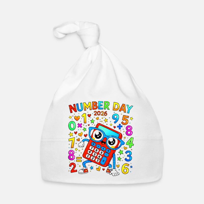 Number Day 2026 Calculator Fun Organic Baby Cap