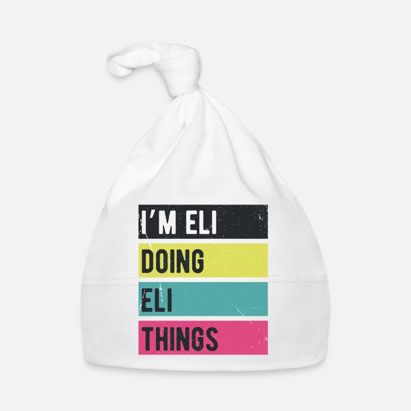 I’m Eli Doing Eli Things Retro Colors Organic Baby Cap