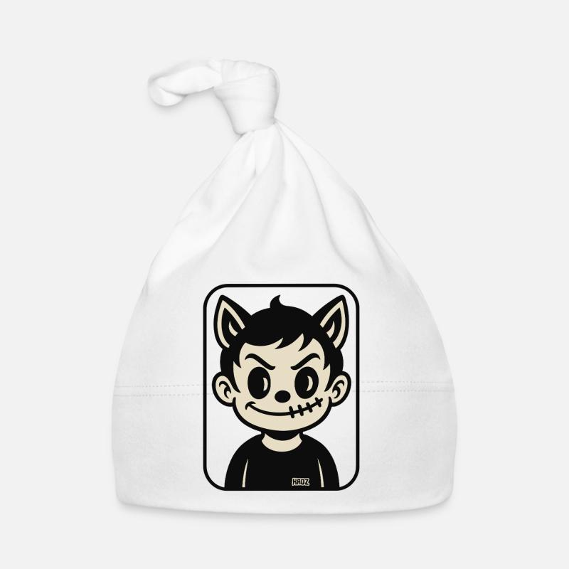 Stichwolf Maskottchen Baby Bio-Mütze