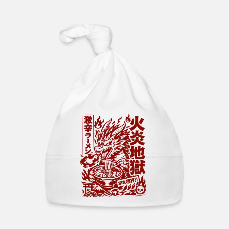 Dragons | Ramen | Soupe de nouilles | Extra épicé Bonnet bio Bébé