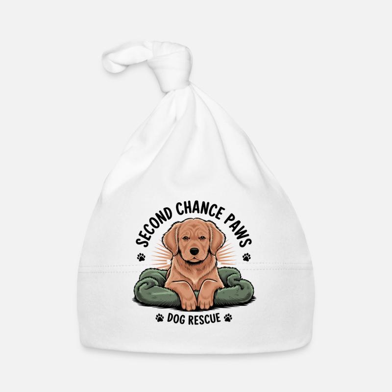 Second Chance Paws Dog Rescue Bonnet bio Bébé