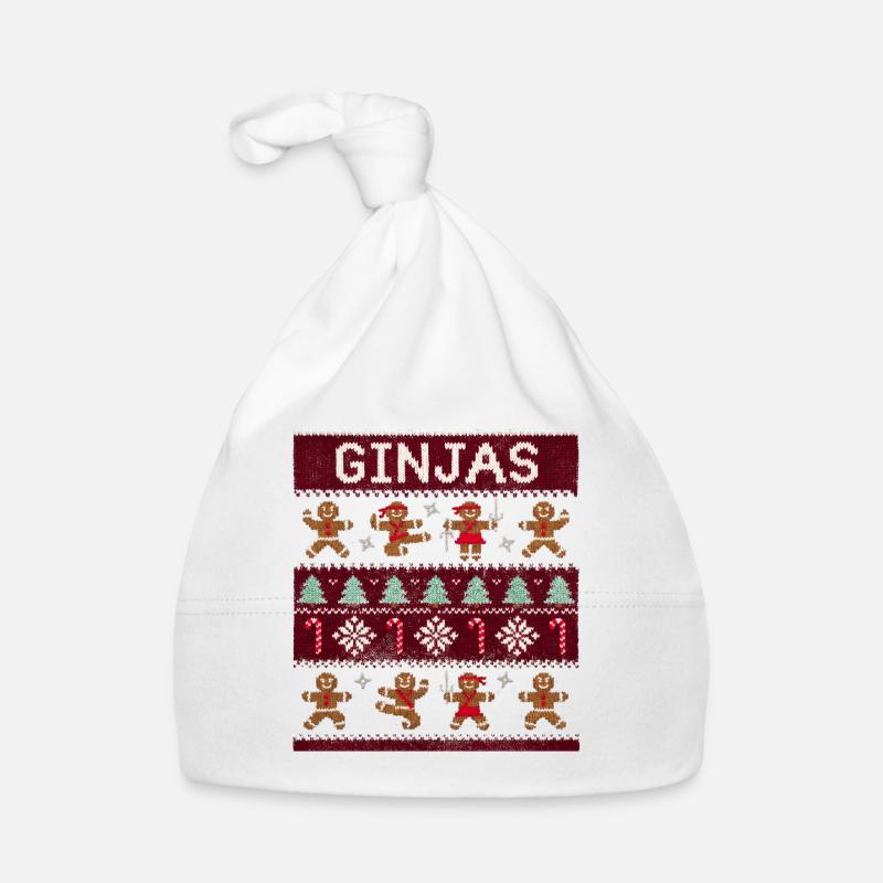 Ginjas Lebkuchen-Weihnachtspullover Baby Bio-Mütze