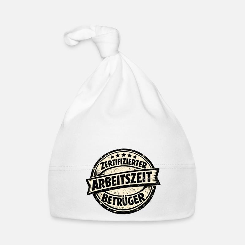 Working Time Fraud with Humor - Funny Office Design Organic Baby Cap