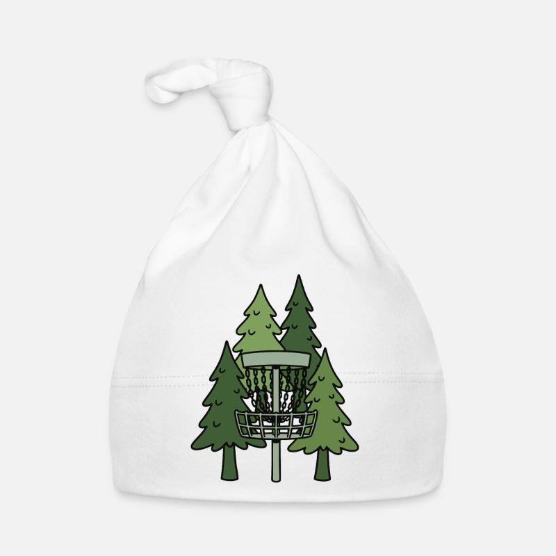 Forest Disc Golf Basket lustige Disc-Golf-Szene Baby Bio-Mütze