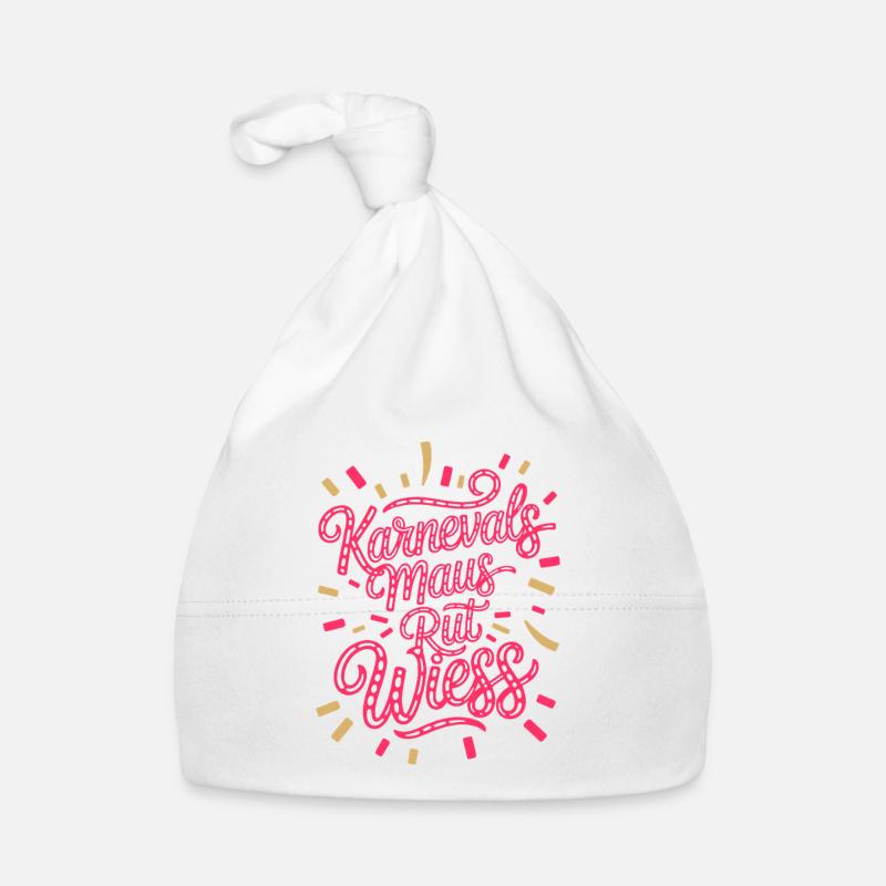Karnevalsmaus Rut Wiess Köln Kölner Karneval Maus Baby Bio-Mütze