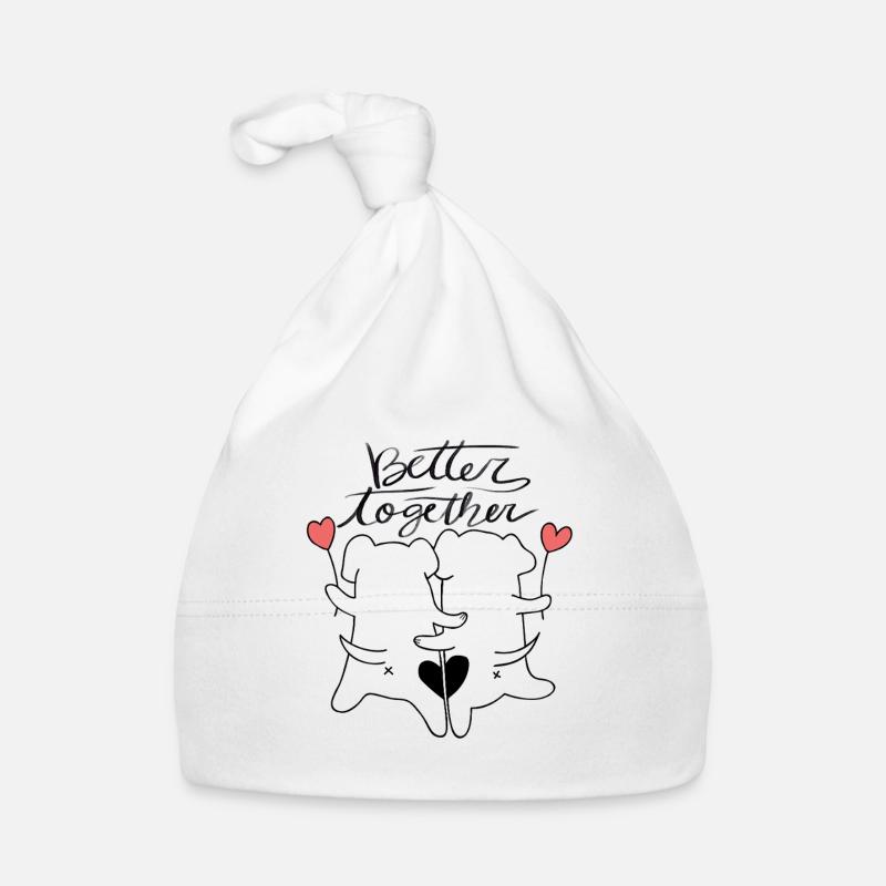 Nettes Paar Liebe Illustration Baby Bio-Mütze
