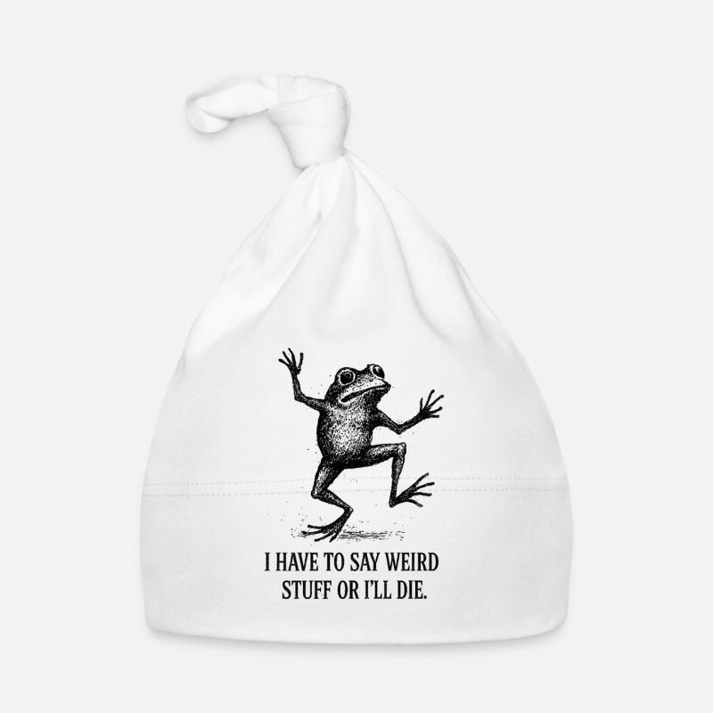 Frog Saying Meme Humor Funny Gift Idea Organic Baby Cap