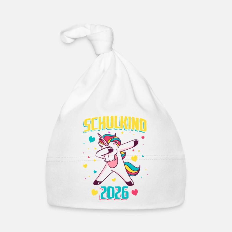 Schulkind 2026 Einhorn Einschulung Baby Bio-Mütze