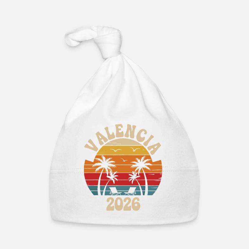 Plage rétro de Valence 2026 Bonnet bio Bébé