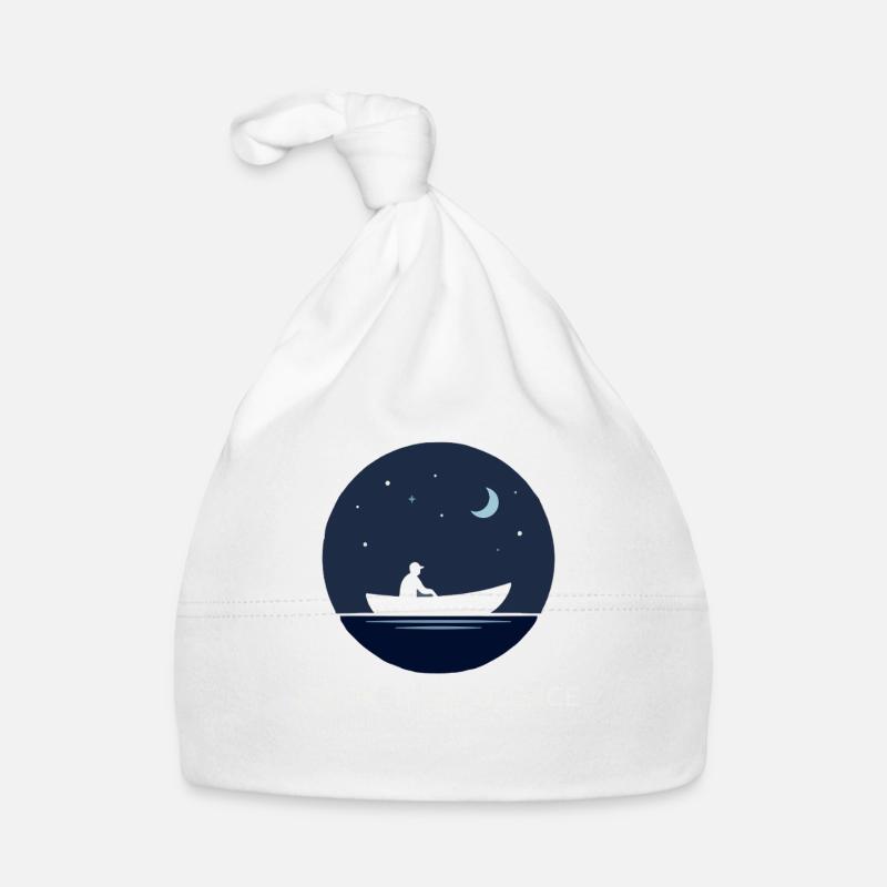 Hooked On Silence Nachtmotiv Baby Bio-Mütze