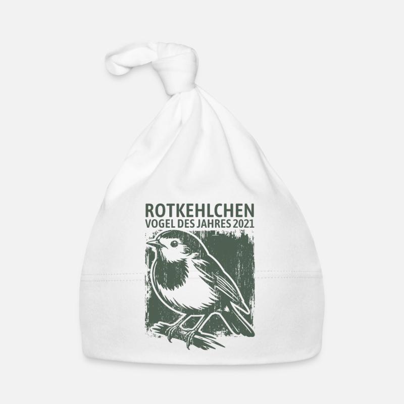 Rotkehlchen Vogel des Jahres 2021 Baby Bio-Mütze