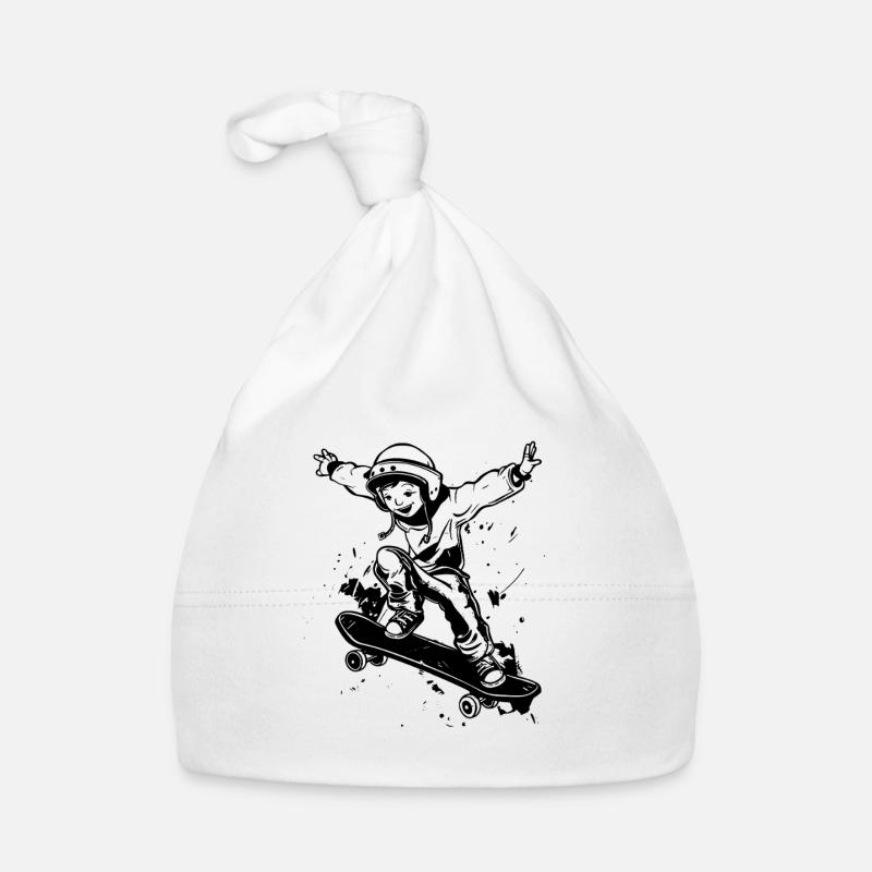 Skateboarder Junge Baby Bio-Mütze